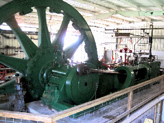 Large Cooper Corliss stationary steam engine