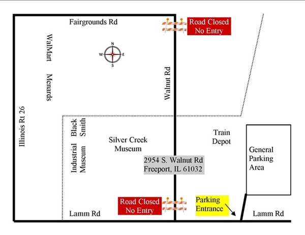 Legacy map of the club grounds and surrounding roads
