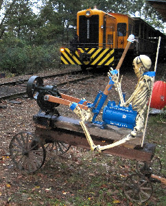 Train of Terror scene from the Silver Creek and Stephenson Railroad